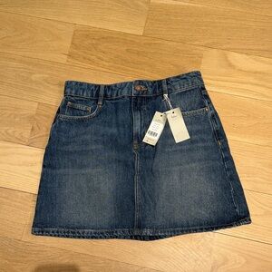 Boden Indigo Denim A-Line Mini Skirt